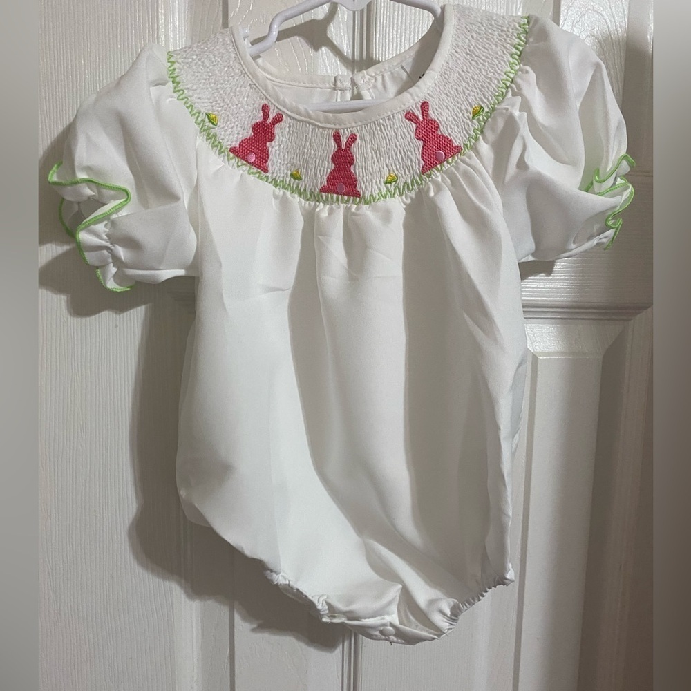 New Smocked Easter Bubble Romper